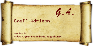Greff Adrienn névjegykártya